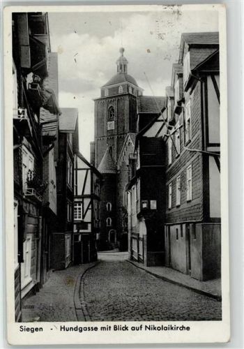 57072 W5900 Siegen 1913 - Hundgasse Nikolaikirche