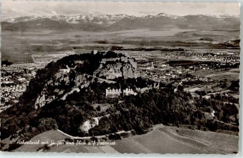 Singen Fliegeraufnahme Blick auf den Bodensee Hohentwiel