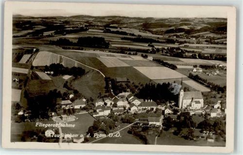 4775 Taufkirchen an der Pram 1935 - Fliegeraufnahme Kirche