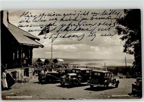 Oslo Kristiania 1938 - Gasthaus Auto Frognersaeteren