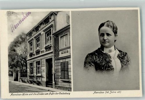 Bad Godesberg 1930 Aennchen-Heim und die Linden Portrait der Aennchen Gedicht zum 70. Geburtstag von Walter Weise