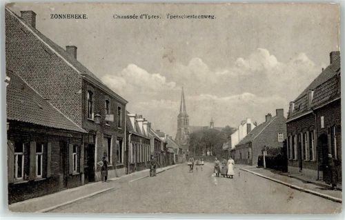 Zonnebeke 1915 Kirche Feldpost WK I