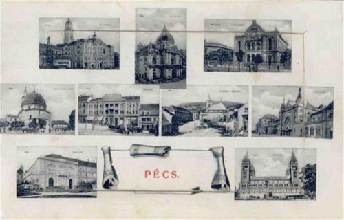 Pecs - Fünfkirchen (Ungarn) Leporello II (minimaler Einriss, fleckig VS/RS)