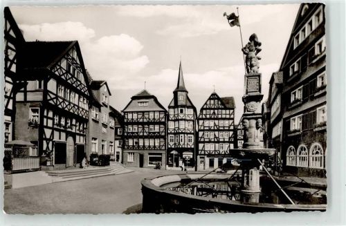 34560 W3580 Fritzlar - Markt mit Rolandsbrunnen