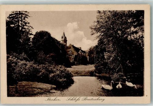 Itzehoe 1919 Schwanenweiher vor Schloss Breitenburg Verlag Glückstadt & Münden