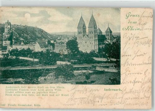Andernach 1900 Rhein Kirche
