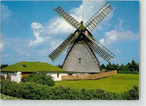 25946 W2278 Nebel , Amrum - Windmühle mit Museum