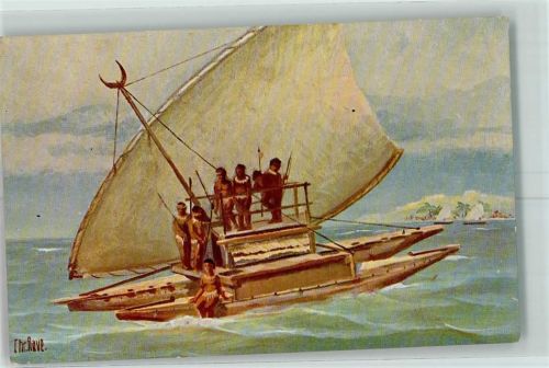 Karte Nr 106 Kriegskanone von der Insel Viti Jetztzeit Marine Galerie sign Ch. Rave
