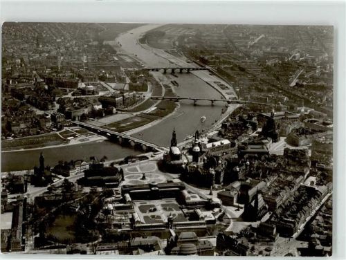 Dresden Fliegeraufnahme Altstadt und Neustadt