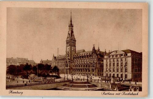 Hamburg-Altstadt Rathaus Bank Straßenbahn
