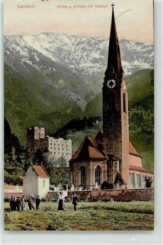 Landeck 1908 Kirche Schloss