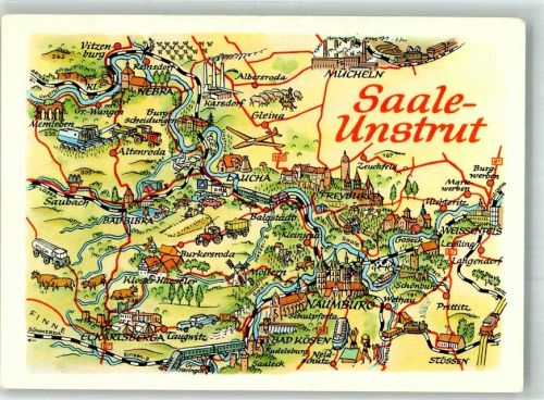 Naumburg Saale Unstrut Karte Umgebung Mücheln Freyburg Bad Kösen