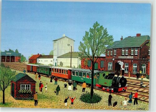 Bruchhausen-Vilsen Eisenbahn I. Museumeisenbahn Deutschland Bahnhof sign. J. Hawle