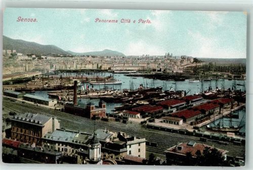 Genova Panorama Citto e Porto Hafen