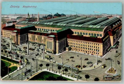 Leipzig Hauptbahnhof Straßenbahn Vogelschau