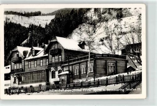 Spital 1958 Winter Hotel Onkel Fritz