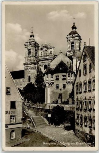 88250 W7987 Weingarten , Württ - Aufgang Abteikirche