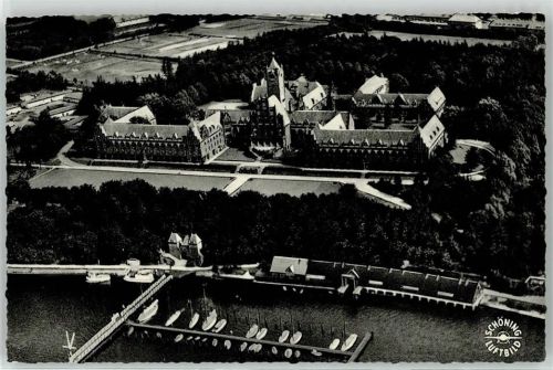 24937 W2390 Flensburg - Marineakademie Mürwik Fliegeraufnahme Hafen