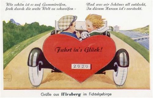 Wirsberg Wirsberg (8655) Leporello Auto, signiert John Wills I-