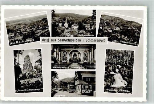 Sasbachwalden Burg Ruine Brigittenschloss Wallfahrts- Kirche Dreifaltigkeit Wasserfall Gaishölle