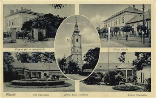 Pásztó Pásztó (Ungarn) Leporello Mehrfachansicht I-II (Stauchung)