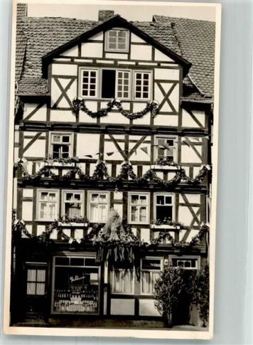 Bad Sooden-Allendorf 1951 Ort handschriftlich Geschäft Fachwerkhaus