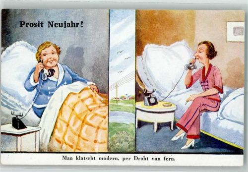 Neujahr Humor AK