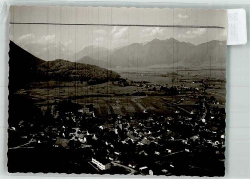 Ohlstadt Fliegeraufnahme Ort handschriftlich Foto Original aus Archiv eines Ansichtskartenverlags