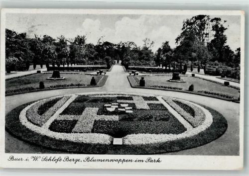 Buer 1942 Schloss Berge Blumenwappen