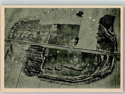 Bad Buchau 1928 Wasserburg Buchau Fliegeraufnahme Ausgrabung Verlag A. Weber No.3