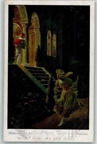 Prinz Schloss Schuh Nacht sign. O.Kubel Serie 154 No. 3877