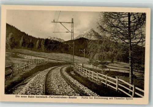 Breitenwang Bahnstrecke Garmisch-Partenkirchen-Reutte mit Thaneller Spitze Verlag Zieher, Ottmar