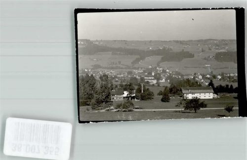Weiler-Simmerberg Panorama des Ortes mit Pfarrkirche St. Blasius Foto Original aus Archiv eines Ansichtskartenverlags Ort handschriftlich