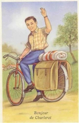 Charleroi Charleroi (Belgien) Leporello Fahrrad I-II (leicht fleckig RS)