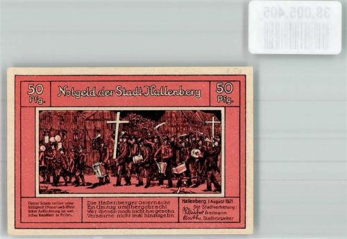 Hallenberg 1921 50 Pfennig Hallenberger Osternacht