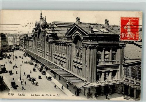 Paris Bahnhof Nord Briefmarke Bildseite