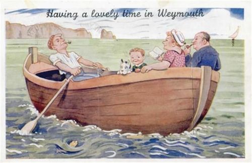 Weymouth Weymouth (Großbritannien) Leporello Ruderboot I-II (fleckig VS/RS)