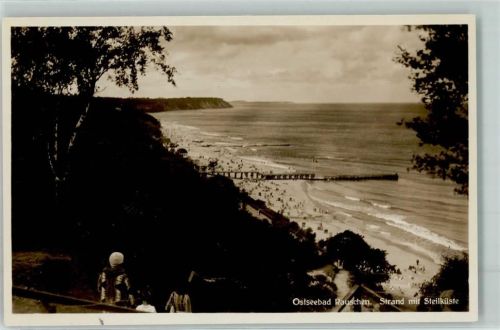 Rauschen Swetlogorsk Foto AK Ostseebad Strand mit Steilküste
