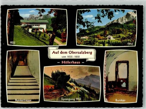 Obersalzberg Berghof vor und nach der Zerstörung Bunkertreppe Fotograf Zeitz