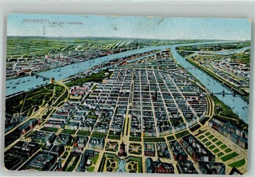 Mannheim 1911 Vogelschau
