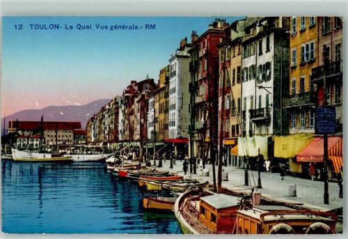83000 Toulon - Le Quai Hafen Boote Schiffe Geschäfte