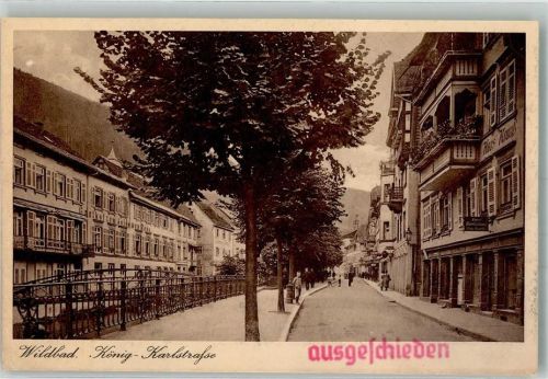 Bad Wildbad König-Karlstrasse Gasthaus zum goldenen Roß Rückseitig Klebestellen