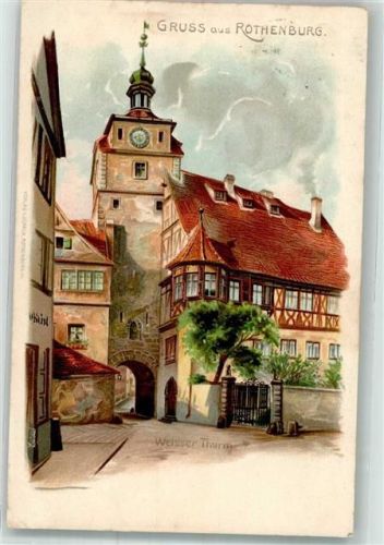 Rothenburg 1909 Weisser Turm