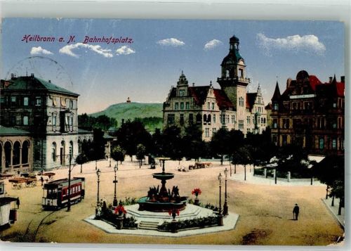 Heilbronn 1920 Straßenbahn Bahnhofsplatz