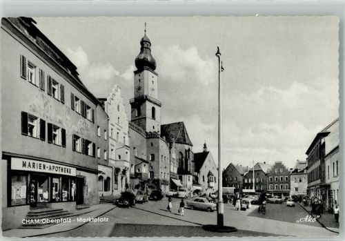 Cham Apotheke Kirche Auto Marktplatz