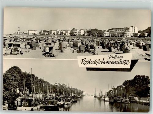 Warnemünde Strandleben Leuchtturm Fischereihafen