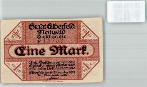 Elberfeld 1918 1 Mark