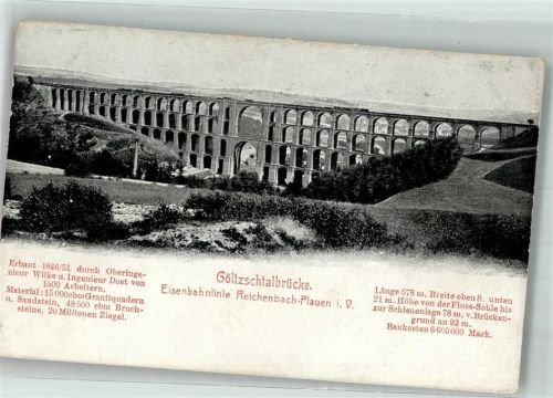 Plauen 1928 Göltzschtalbrücke mit Chronik Verlag Löffler & Co. 2498