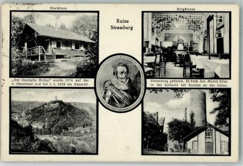 Stromberg 1935 Gasthaus Burgklause Burgruine Bahnpost Zug 3221