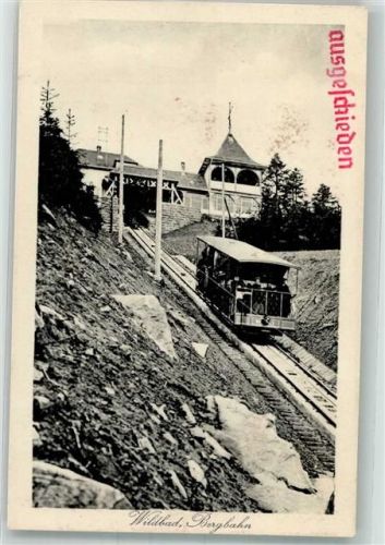 Bad Wildbad Bergbahn Rückseitig Klebestellen